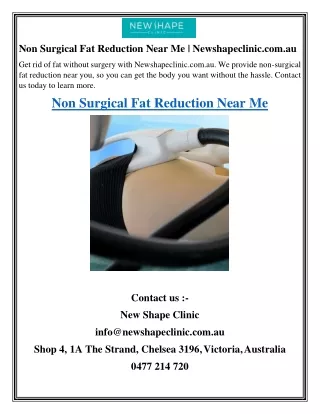 Non Surgical Fat Reduction Near Me