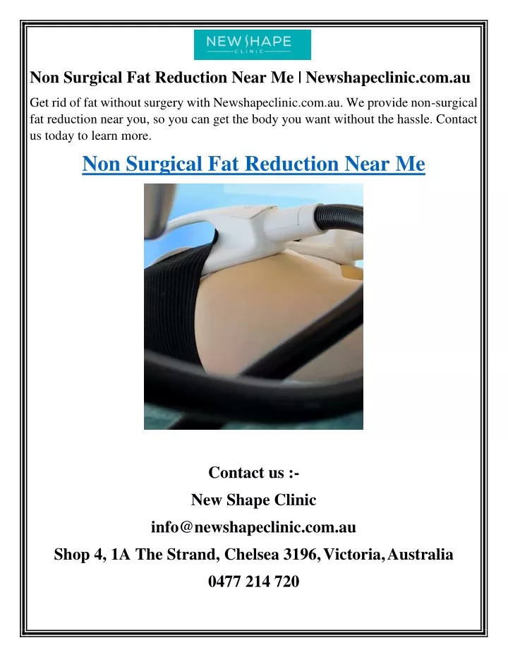non surgical fat reduction near me newshapeclinic