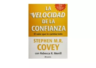 Download PDF La velocidad de la confianza Spanish Edition  unlimited