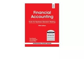 Kindle online PDF Financial Accounting Tools for Business Decision Making Intern