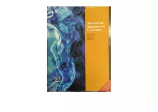 Download Statistics for Business and Economics 11th Edition Paperback Internatio
