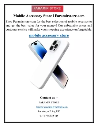 Mobile Accessory Store