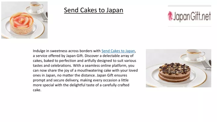 send cakes to japan