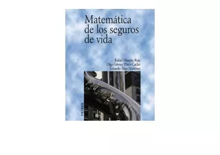 Download PDF Matemática de los seguros de vida Economia Y Empresa Economy and Bu