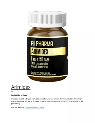 Arimidex - Welcome To Canadian Steroid Central