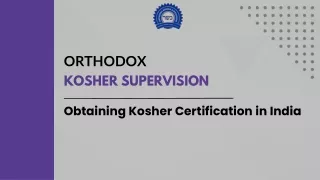Obtaining Kosher Certification in India