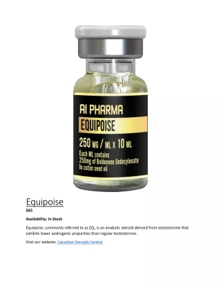 Equipoise - Welcome To Canadian Steroid Central