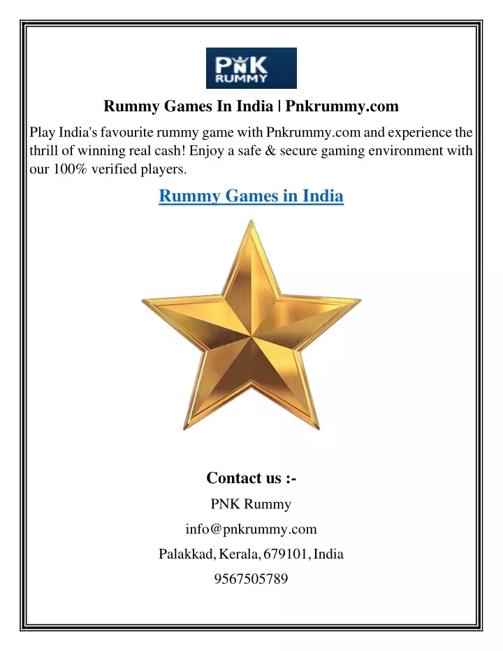rummy games in india pnkrummy com