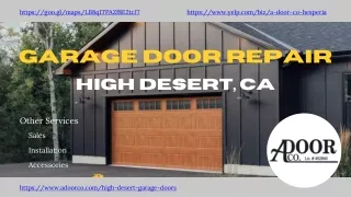 Garage Door Repair Service High Desert CA