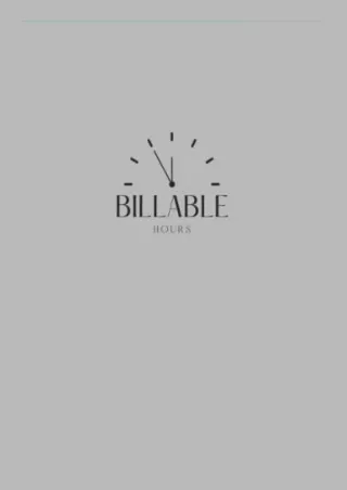 READ/DOWNLOAD Billable Hours: Time Keeping Notebook for Attorneys, Paralega