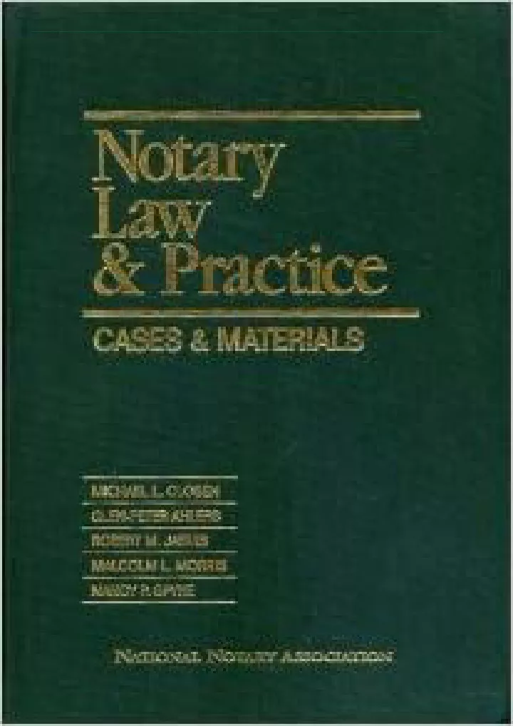 notary law practice cases materials download