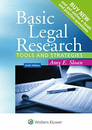 PDF Basic Legal Research: Tools and Strategies [Connected Casebook] (Aspen