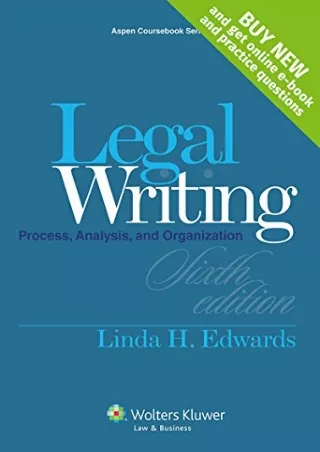[PDF] DOWNLOAD EBOOK Legal Writing: Process, Analysis and Organization [Cas