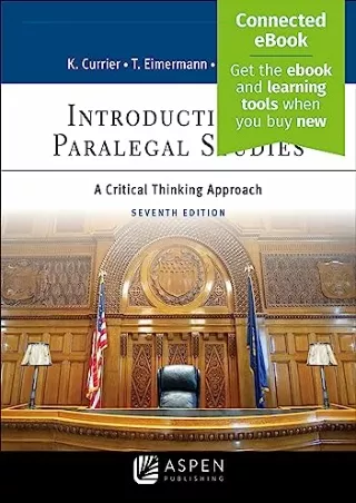 [PDF] READ Free Introduction to Paralegal Studies: A Critical Thinking Appr