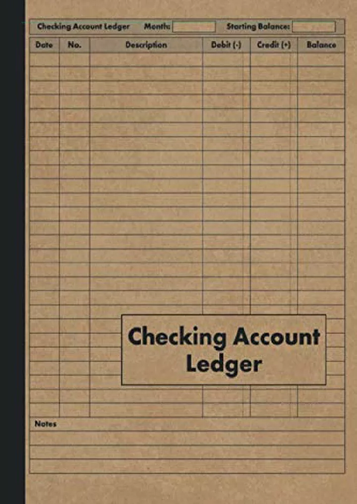 checking account ledger payment record check