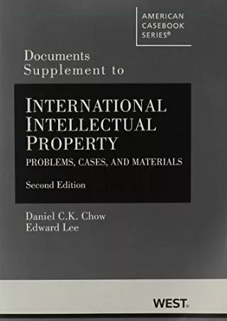 PDF Documents Supplement to International Intellectual Property: Problems,