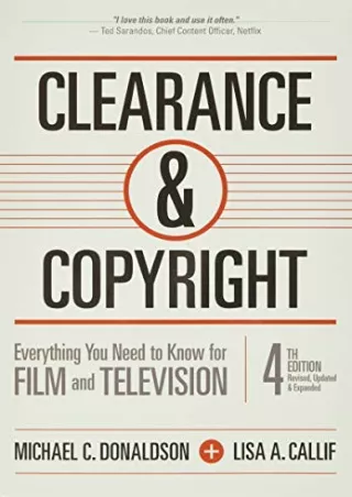 EPUB DOWNLOAD Clearance & Copyright, 4th Edition: Everything You Need to Kn