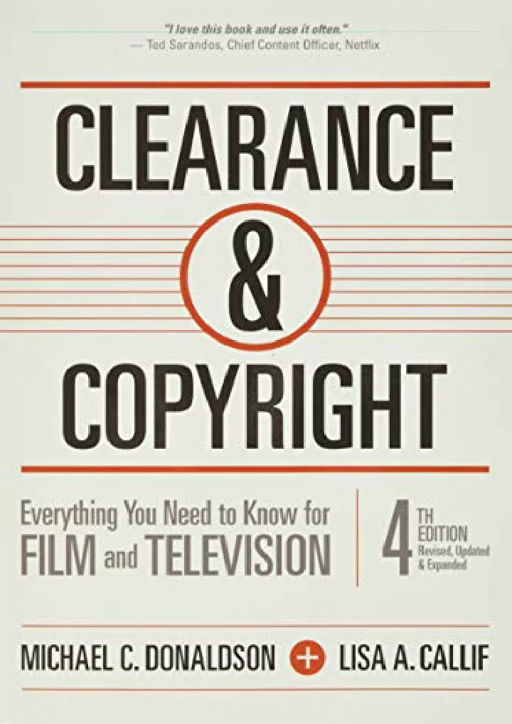 clearance copyright 4th edition everything