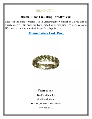 Miami Cuban Link Ring