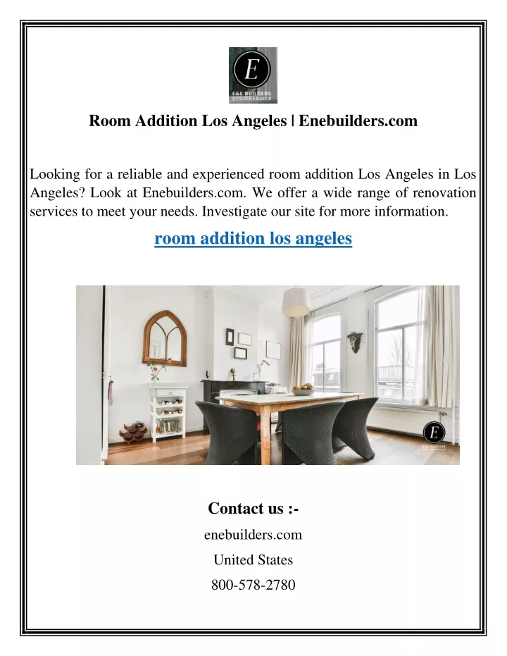 room addition los angeles enebuilders com