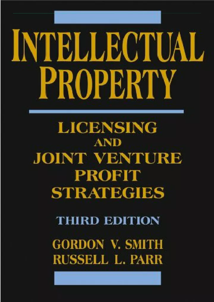 intellectual property licensing and joint venture