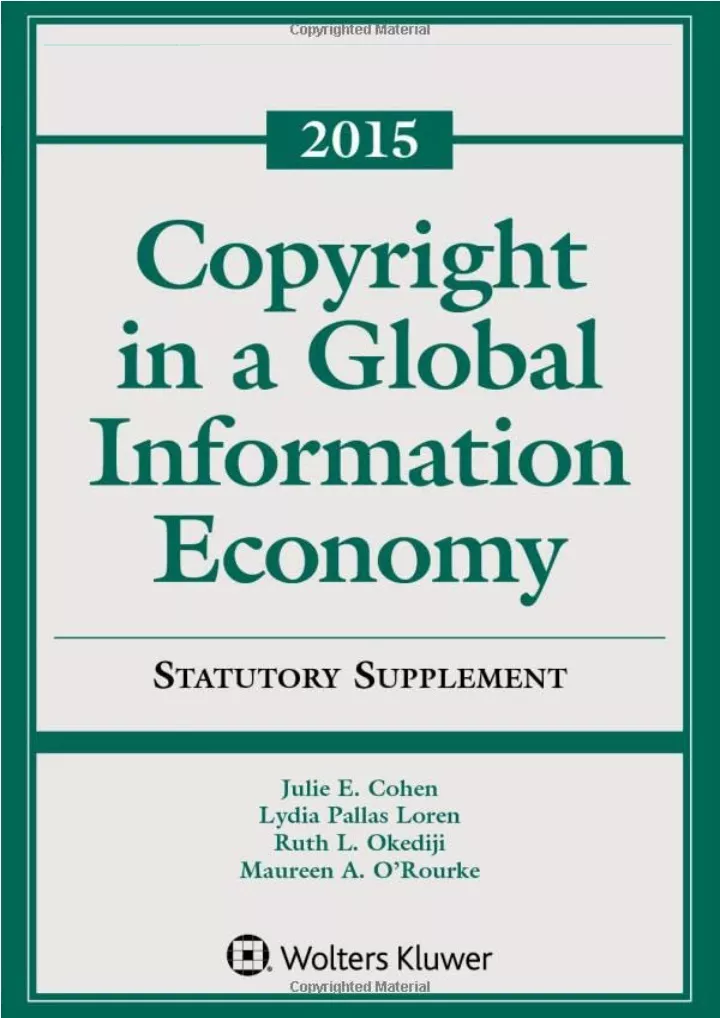 copyright in a global information economy