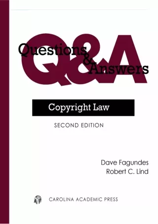DOWNLOAD [PDF] Questions & Answers: Copyright Law, Second Edition ipad