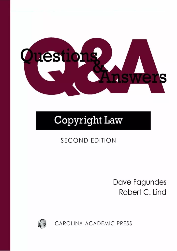 questions answers copyright law second edition