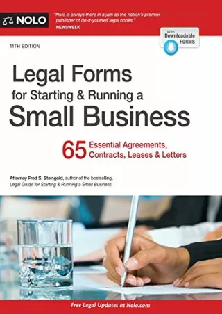 [PDF] READ] Free Legal Forms for Starting & Running a Small Business: 65 Es