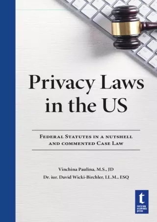 PDF Read Online Privacy Laws in the US: Federal Statutes in a nutshell and