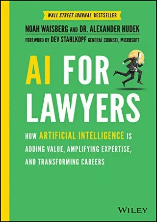 PDF KINDLE DOWNLOAD AI For Lawyers: How Artificial Intelligence is Adding V