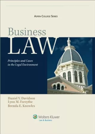 [PDF] READ] Free Business Law: Principles & Cases in the Legal Environment