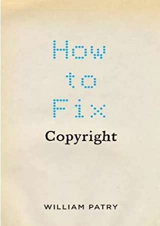 DOWNLOAD [PDF] How to Fix Copyright download