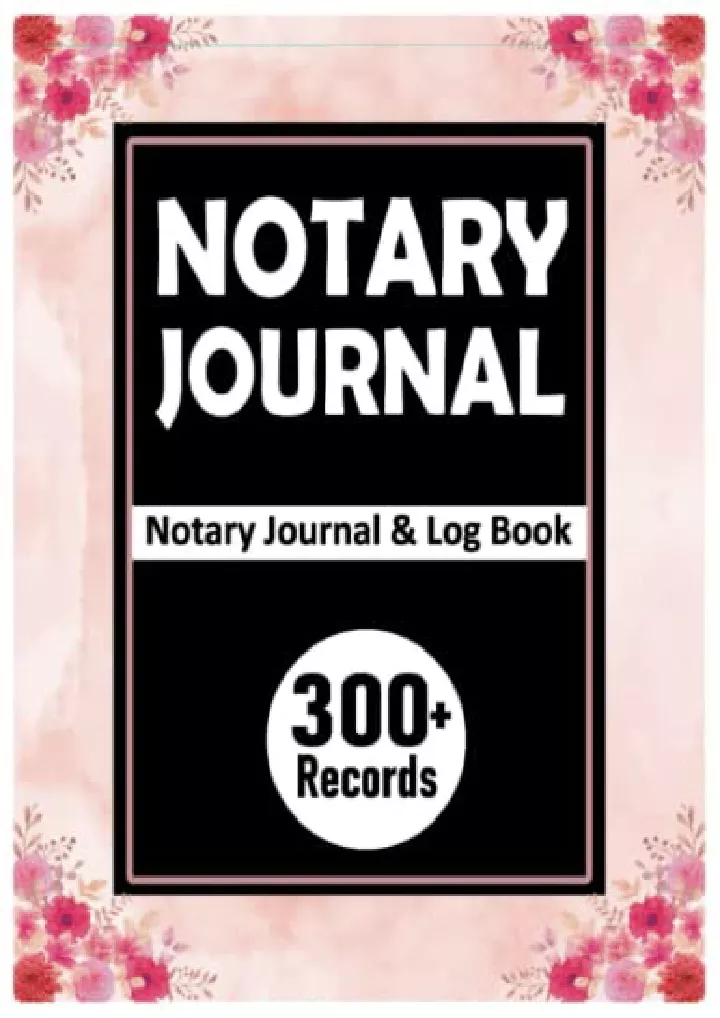 notary journal notary public record book