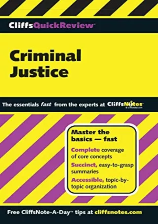 [PDF] DOWNLOAD FREE CliffsQuickReview Criminal Justice download