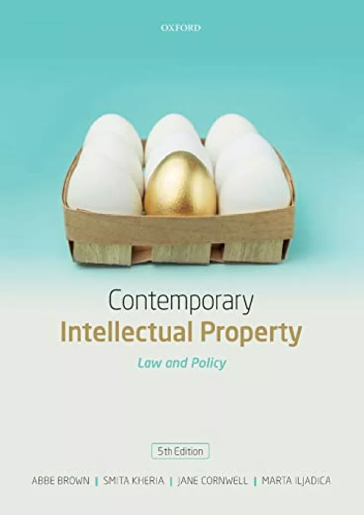 contemporary intellectual property law and policy