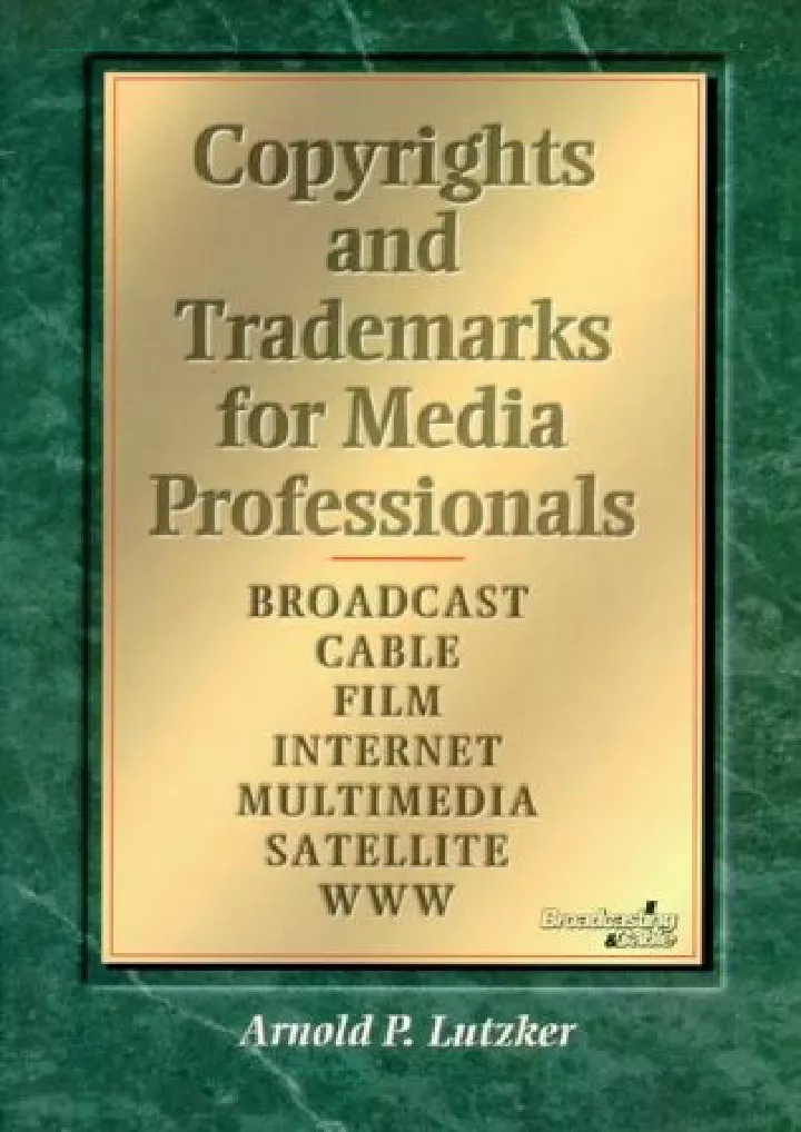 copyrights and trademarks for media professionals