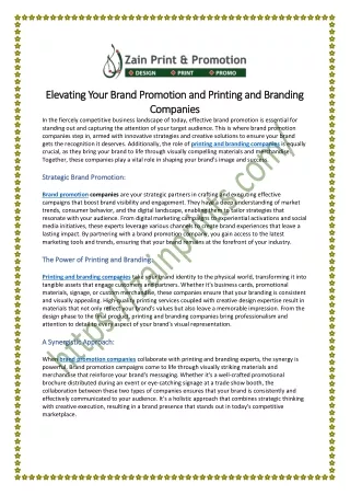 Where can I find effective brand promotion companies?