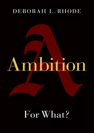 Download [PDF] Ambition: For What?
