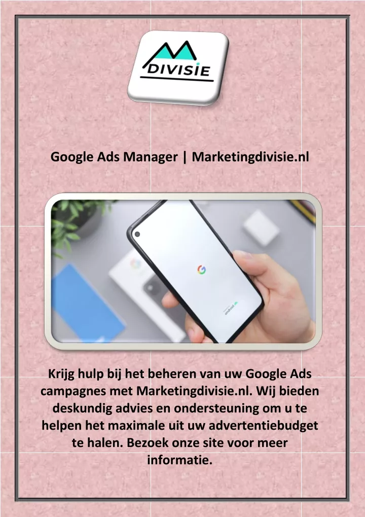 google ads manager marketingdivisie nl