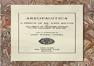 [PDF] Areopagitica [1890]: A Speech of Mr. John Milton: For the Liberty of Unlic