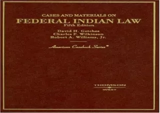 Download Cases and Materials on Federal Indian Law (American Casebook Series) Fr