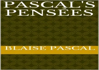 PDF Pascal's Pensées Kindle