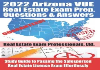 [PDF] 2022 Arizona VUE Real Estate Exam Prep Questions and Answers: Study Guide