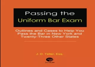 (PDF) Passing the Uniform Bar Exam: Outlines and Cases to Help You Pass the Bar