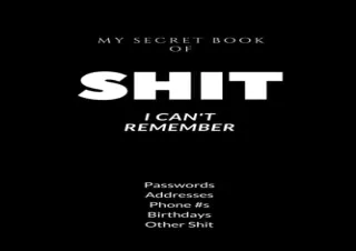 (PDF) Password Book Shit I Can't Remember: Password Keeper for All Your Password