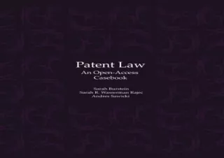 (PDF) Patent Law: An Open-Access Casebook Kindle