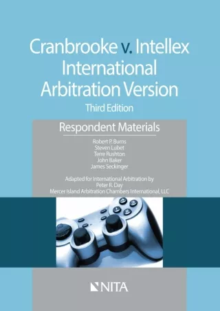 Read online  Cranbrooke v. Intellex, International Arbitration Version: Respondent