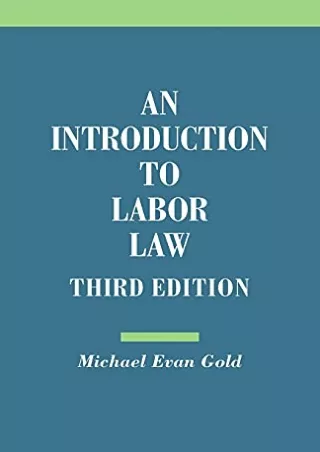 Full Pdf An Introduction to Labor Law