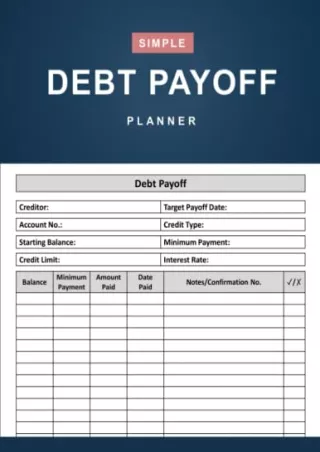 Full DOWNLOAD Debt Payoff Planner: Simple Debt Payoff Tracker: That Helps You Control Your